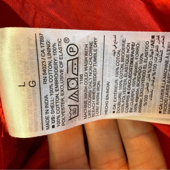 Old Navy Red Eyelet Mini Dress - Picture 4 of 10